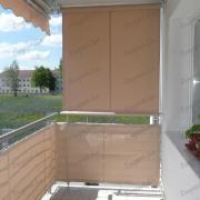 Komplett erkély árnyékolás, napellenzőkkel, és korláttakarással
